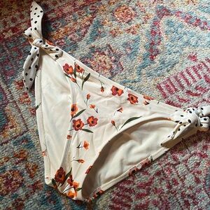 Never worn low rise beige bikini bottoms